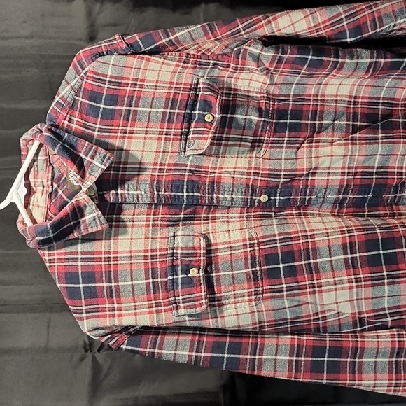 TIMBERLAND Button Down Flannel Men's Large L - Picture 2 of 4